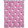 hello Kitty Compartment shower curtain for small bathroom, cute shower