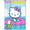 hello Kitty Compartment shower curtain for small bathroom, cute shower