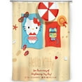 hello Kitty Compartment shower curtain for small bathroom, cute shower