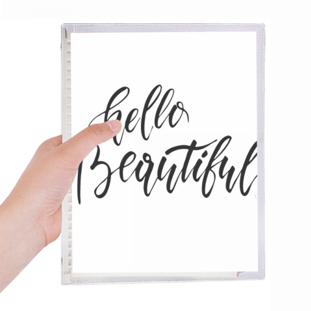 hello beautiful quote handwrite notebook loose diary refillable journal ...
