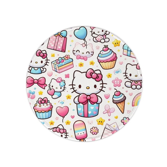 hello kitty Anime Mouse Pad, Gaming Mouse Pad Anti-Slip Rubber Base, Laptop Mouse Pad, Office Desktop Mouse Pad 8x8 Inch