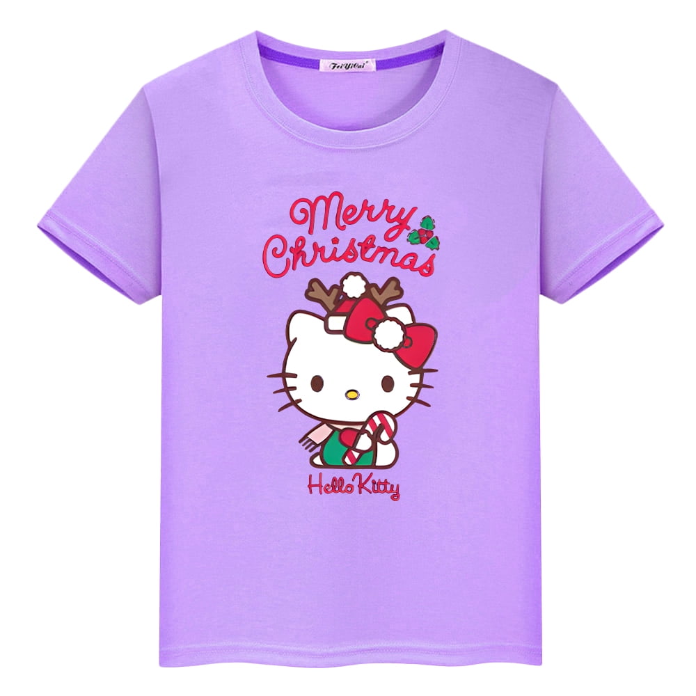 hello kitty Print t shirt for kids boy 10year Cartoon Short y2k one ...