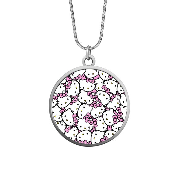 hello kitty Stainless Steel Snake Chain Necklace for Women Men