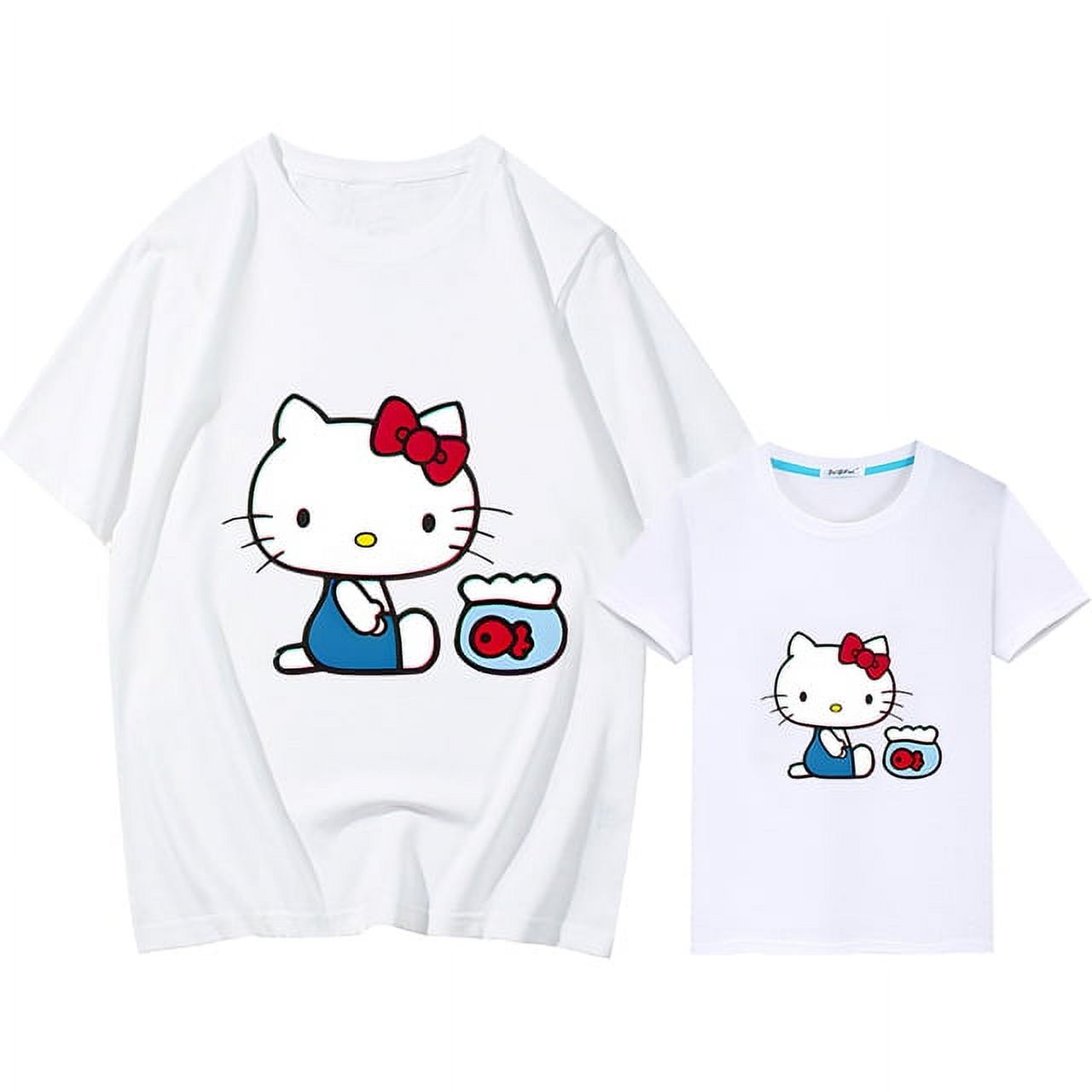 hello kitty boys girls Print Tshirt 100Cotton Cute Tops Summer Short