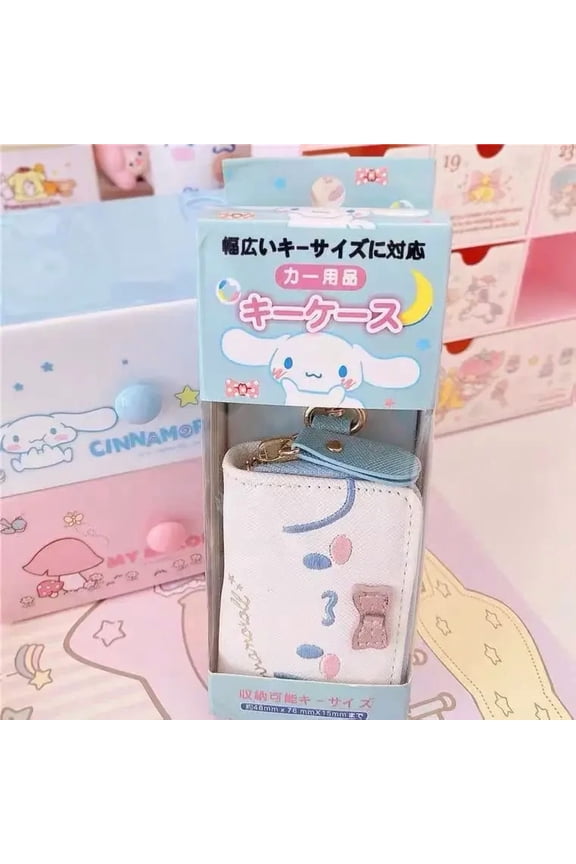 hello kitty car key bag cute kuromi my melody storage bag keychain PU