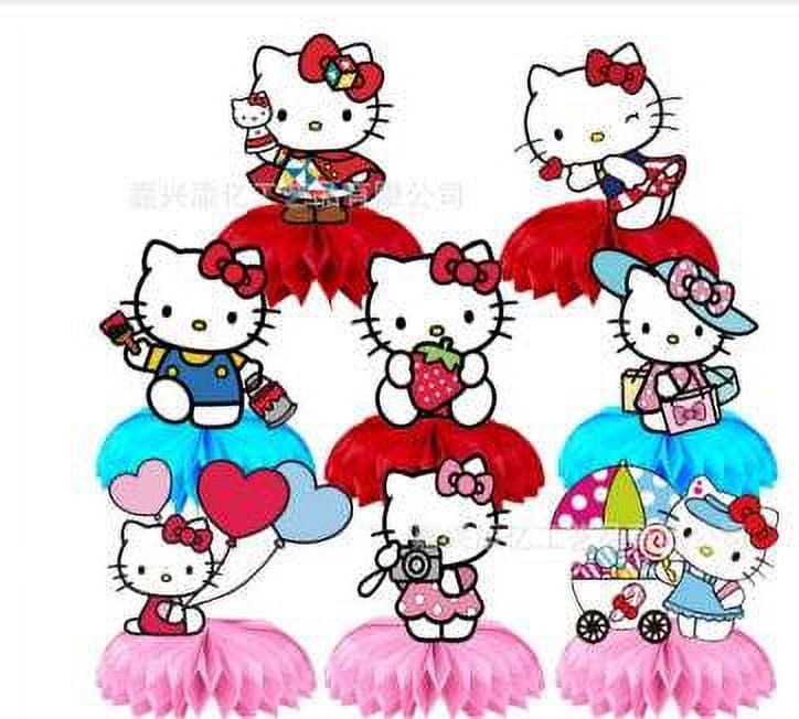 hello kitty centerpieces honey comb party decor 8pc table decoration for birthday party