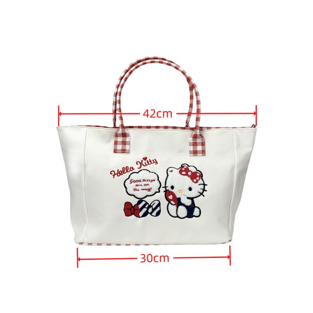 hello kitty trave tote bag 48cm*33cm white women bag kawaii hello kitty
