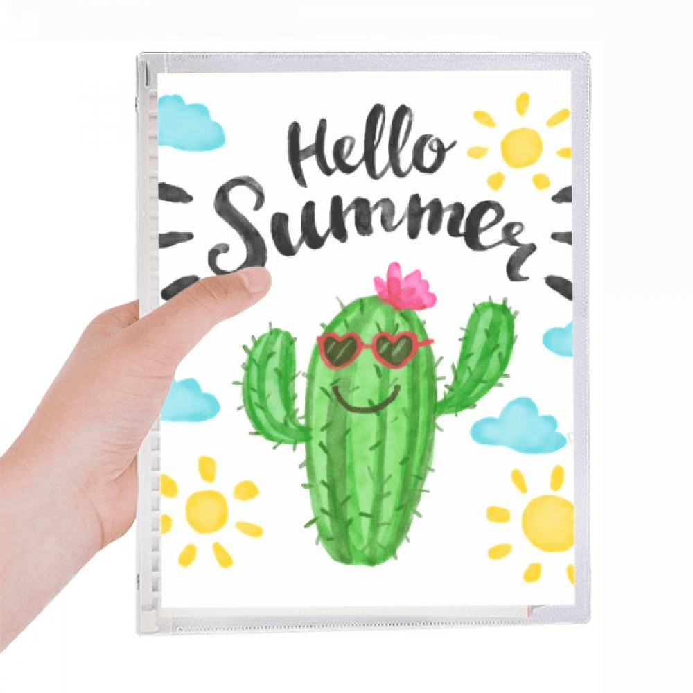 hello summer cactus notebook loose diary refillable journal statiry