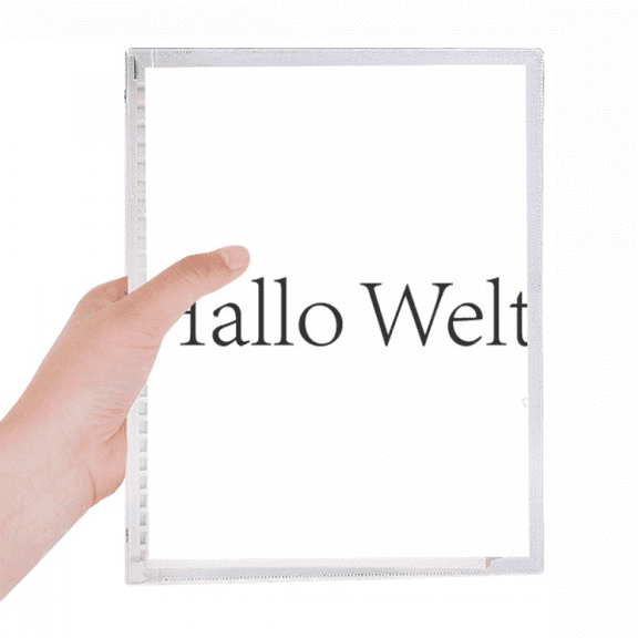 hello world german notebook loose diary refillable journal statiry