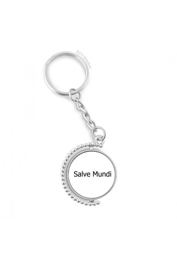 hello world latin rotatable keyholder disc accessories chain clip