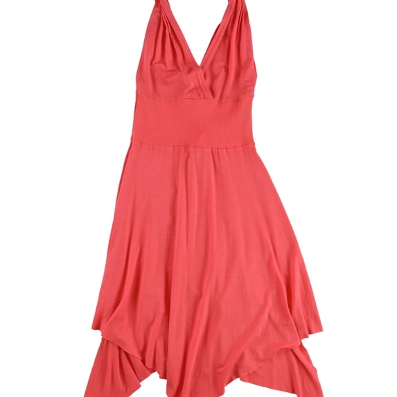 hello2you Womens Solid Fit & Flare Dress, Orange, X-Small