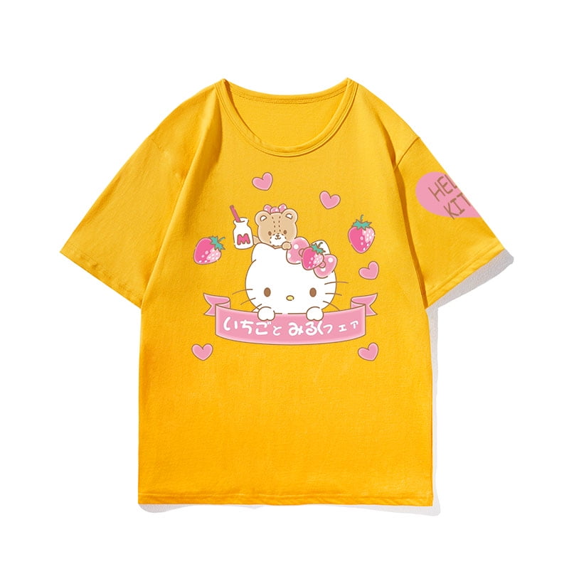 hellokitty short sleeve women‘s T-shirt Summer sweet cute Hello Kitty ...