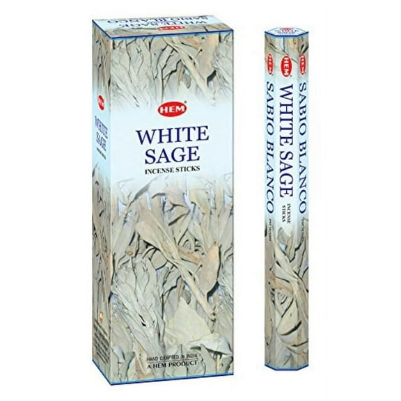 hem white sage tubes incense, 20g, box of six