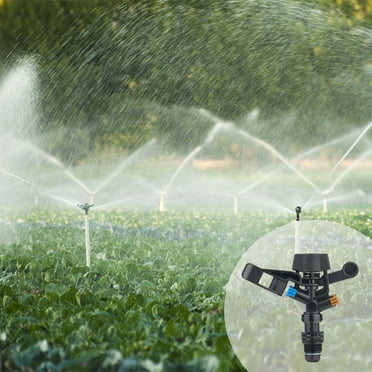 hengsof 1-Pack Adjustable Rocker Arm Impact Sprinkler Head, 360 Degree Rotating Spray Nozzle for Garden Agriculture Irrigation, Lawn Watering Sprinkler, High-Strength Plastic Material