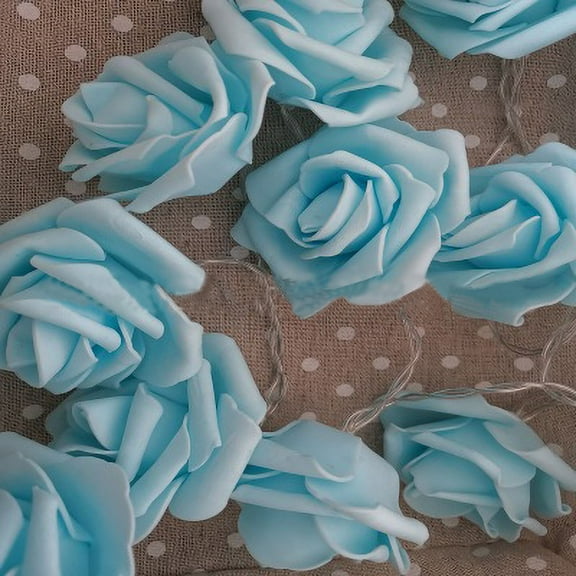 hengsof 10 LED Rose Flower String Lights Battery Powered 1.5m Artificial Flower Garland with Lights Rose Vine Fairy Lights for Valentine Day Garden Wedding Birthday Party Festival Indoor Decoration