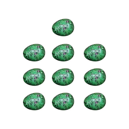 hengsof 10pcs 20mm Crystal Mini Egg Rock Crystal Gemstone Polished Mineral Rock Egg Stones Pocket Palm Chakra Eggs Crystal for Anxiety Relief Meditation Reiki Balancing Easter Decor