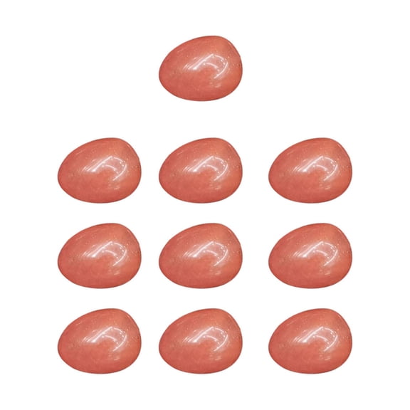 hengsof 10pcs 20mm Crystal Mini Egg Rock Crystal Gemstone Polished Mineral Rock Egg Stones Pocket Palm Chakra Eggs Crystal for Anxiety Relief Meditation Reiki Balancing Easter Decor