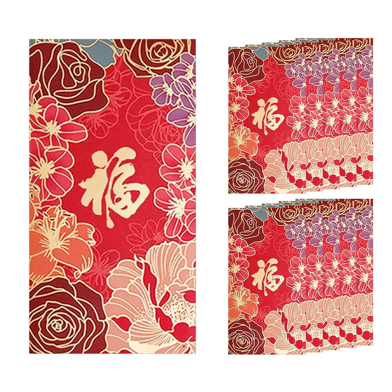 hengsof 10pcs Chinese Red Envelope 2025, Traditional Year of the Red