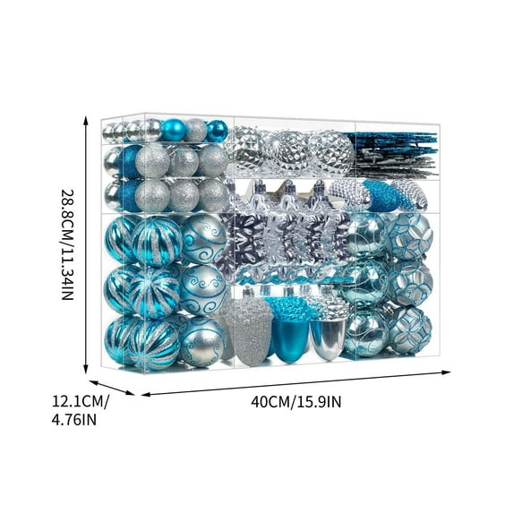 hengsof 110PCS Christmas Xmas Tree Ornaments Balls Painted Colorful Christmas Mini Ornaments Decoration Pendant for Holiday Party Decor