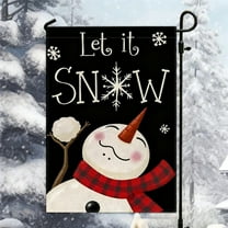 hengsof 12x18 Inch Double-Sided Winter Christmas Garden Flag Outdoor Yard Decor for Holiday Porch Lawn Home Entryways Perfect for Christmas