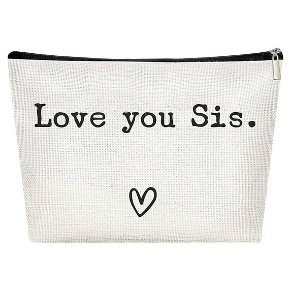 hengsof 1PC Best Sister Ever, Sister Gift, Missing You, Send Love, Makeup Case, Toiletry Bag, Gift For Friend, Makeup Bag For Best Friends, Best Friends Gifts