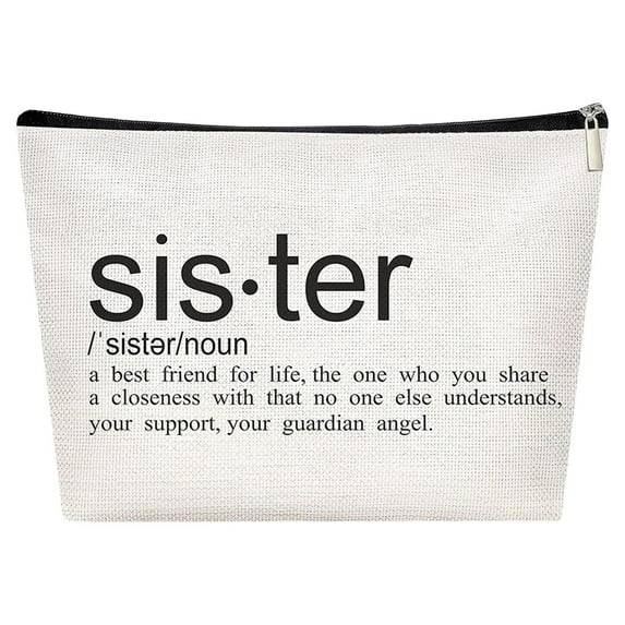 hengsof 1PC Best Sister Ever, Sister Gift, Missing You, Send Love, Makeup Case, Toiletry Bag, Gift For Friend, Makeup Bag For Best Friends, Best Friends Gifts