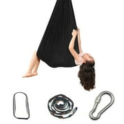hengsof 1pc Aerial Silks Yoga Hammock Swing Set: Elastic Fabric Hammock for Indoor/Outdoor Use - Perfect for Yoga, Camping, and Picnics