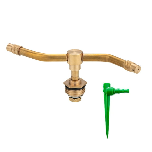 hengsof 1pcs Whirling Sprinkler Arm Automatic Rotary Brass Sprayer, 360° Rotation Irrigation System Garden Lawn Sprinkler Head, Water Saving Sprayer for Garden Yard Lawns