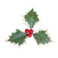 thumbnail image 1 of hengsof 20PCS Christmas Holly Berries Faux Berry Flowers with Leaves Xmas Berry Picks Christmas Wreath Branches Christmas Vase Fillers Red, 1 of 6