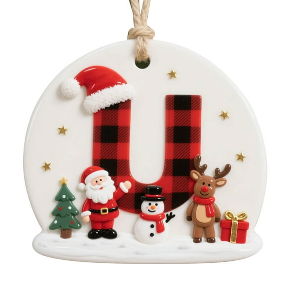 hengsof 26-Letter Transparent Acrylic Hanging Signs High-Definition Letter-Shaped Decor for Home Party Displays Holiday Accents Perfect for Christmas