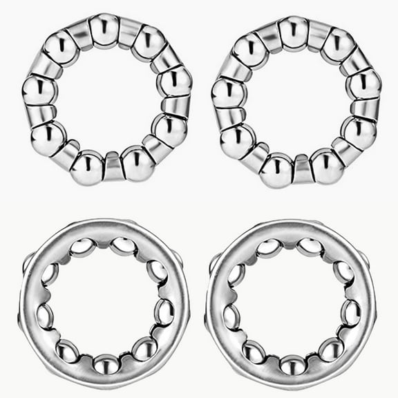 hengsof 4pc Bike Ball Crank Bearing Stainless Steel Bike Crank Replacement Mountain Bike Parts Repair Accessories for Bicycle Crank Bottom Bracket