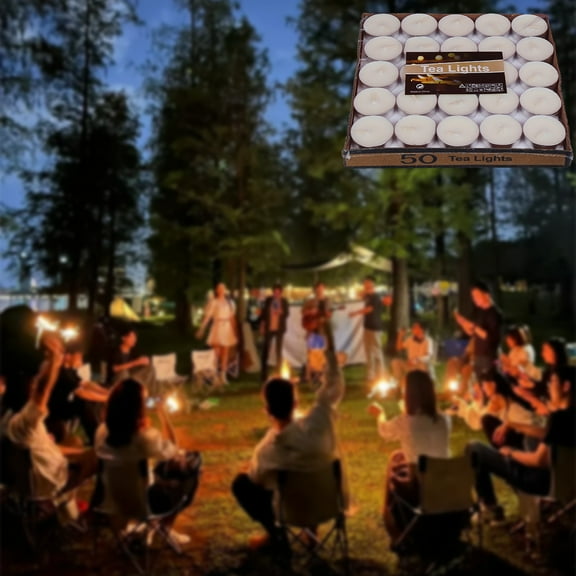 hengsof 50 Pcs Soy Wax Tealight Candles White Unscented Votive Candles, Smokeless Clear Cup Tea Lights for Weddings, Home Round Candles Tea Light For Wedding Romantic Paraffin