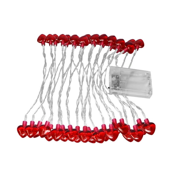 hengsof 59.1in/236.2in Heart String Lights, Valentine's Day Red Heart Decorations String Lights Outdoor with 10 Bulbs, Connectable Valentine's Day Fairy Heart Shape Lights for Indoor Outdoor
