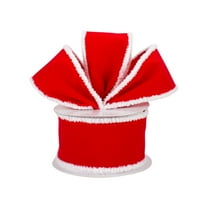 hengsof 5M Red Velvet Wired Christmas Wired Ribbon, Perfect for Tree Decorations, Wreaths, Bows, Crafts, Gift Wrapping