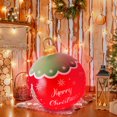 thumbnail image 1 of hengsof 60CM Light up Large PVC Inflatable Christmas Decorated Balls Ornaments Giant Inflatable Outside Christmas Decorations Xmas Blow Ball Decorations, 1 of 6