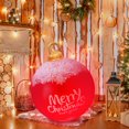 thumbnail image 1 of hengsof 60CM Light up Large PVC Inflatable Christmas Decorated Balls Ornaments Giant Inflatable Outside Christmas Decorations Xmas Blow Ball Decorations, 1 of 6