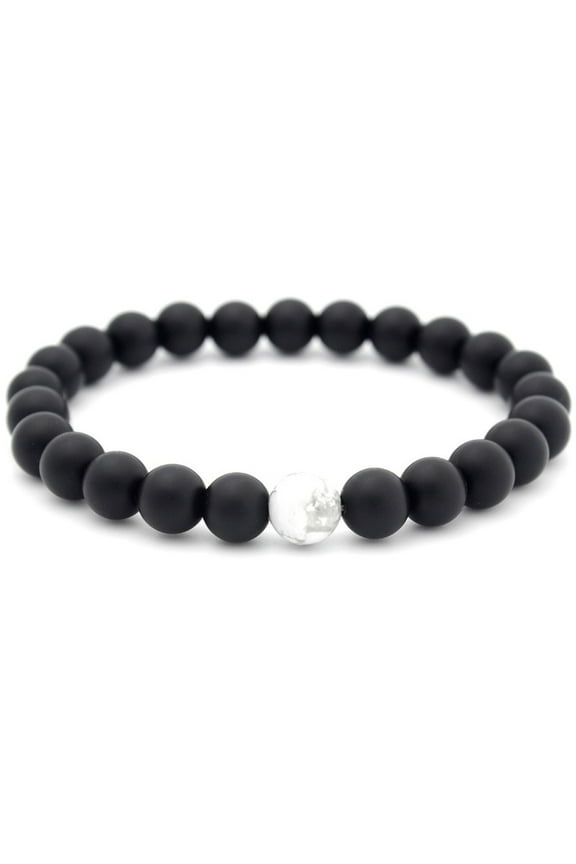 8mm Chakra Bead Elastic Bracelet, Natural Agate Stone Design for Men Women, Adjustable Healing Jewelry, Valentine's Day Mindfulness Gift