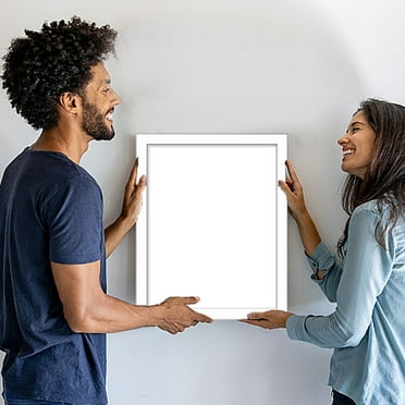 hengsof 9 x 7 Picture Frames Made of Solid Wood and High Definition Glass Display Pictures 6x8 with Mat or 9x7 Without Mat for Wall Mounting Photo Frame