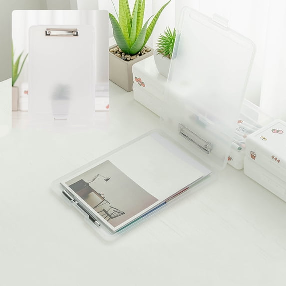 hengsof A4 File Box File Test Paper Storage File Box Multi-function File Box Plastic Transparent Folder