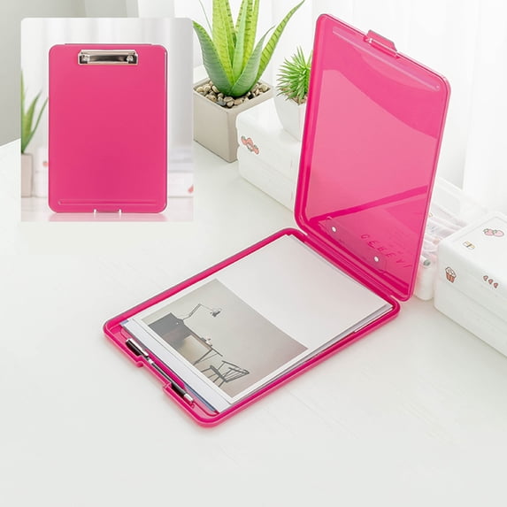hengsof A4 File Box File Test Paper Storage File Box Multi-function File Box Plastic Transparent Folder