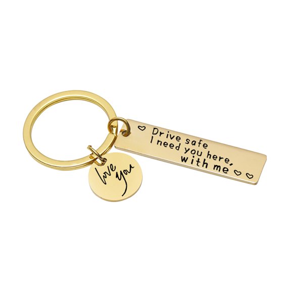 hengsof Anniversary Date Couple Keychain, Stainless Steel Letter Matching Key Ring Gift, Personalized Initial Accessory for Partners, Commemorative Valentine's Day Present