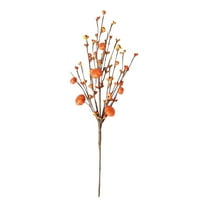 hengsof Artificial Fall Stems Fall Berry Stems Autumn Pumpkin Picks with Berry Pumpkin for Vases Centerpieces Autumn Harvest Festival and Thanksgiving Day