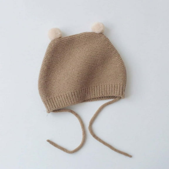 hengsof Baby Beanie Winter Knitted Hat Adorable Ears & Chin Strap Warm for Infant Toddler Boy Girl