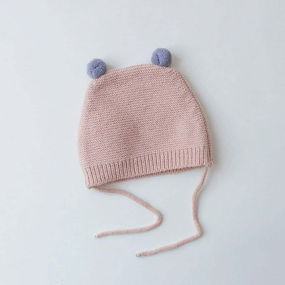 hengsof Baby Beanie Winter Knitted Hat Adorable Ears & Chin Strap Warm for Infant Toddler Boy Girl