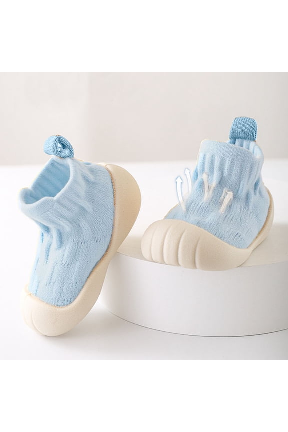 Baby Boys Girls First Walkers, Soft Sole Non-Slip Socks Shoes for Infants Learning to Walk Indoor Gripper Soles