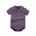 thumbnail image 1 of hengsof Baby Boys Short Sleeve Lapel Bodysuit, Comfort Cotton Summer Infant Casual Breathable Romper for 0-24 Months Newborn., 1 of 5