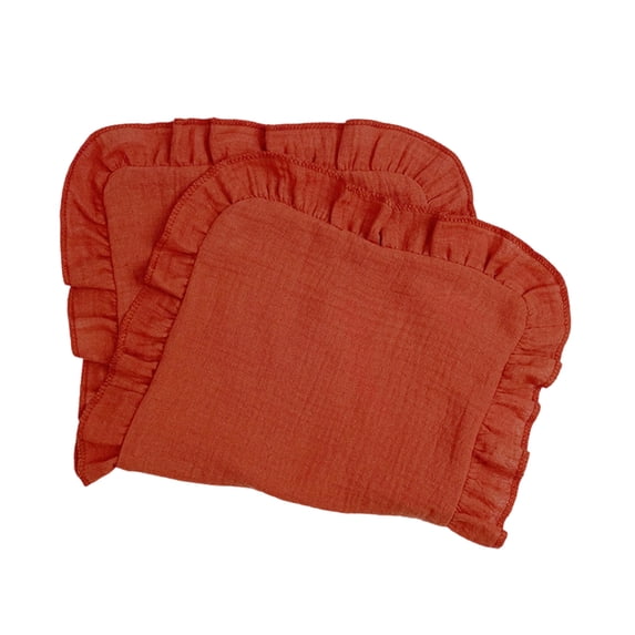 hengsof Baby Cotton Towels Solid Color Bibs for Newborns Fashion Cute Ruffled Soft Comfortable Comfort Towels Burp Towels