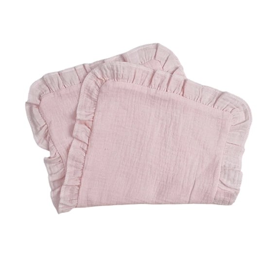 hengsof Baby Cotton Towels Solid Color Bibs for Newborns Fashion Cute Ruffled Soft Comfortable Comfort Towels Burp Towels