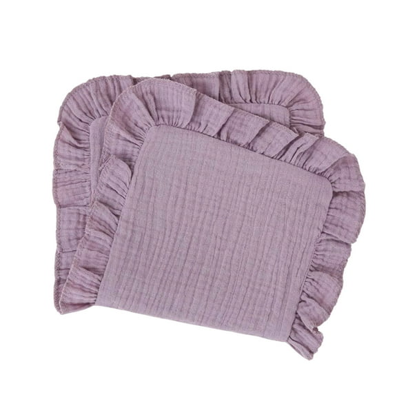 hengsof Baby Cotton Towels Solid Color Bibs for Newborns Fashion Cute Ruffled Soft Comfortable Comfort Towels Burp Towels