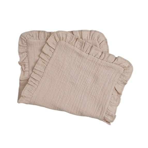 hengsof Baby Cotton Towels Solid Color Bibs for Newborns Fashion Cute Ruffled Soft Comfortable Comfort Towels Burp Towels